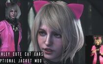 Resident Evil 4 Remake Ashley Cute Kitty Cat Ears With Optional Jacket Mod