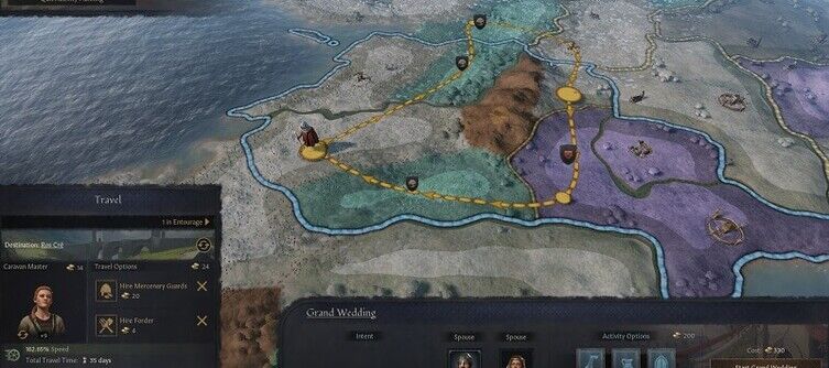 Crusader Kings 3: Tours and Tournaments DLC Adds Travel System, New Activities This Spring