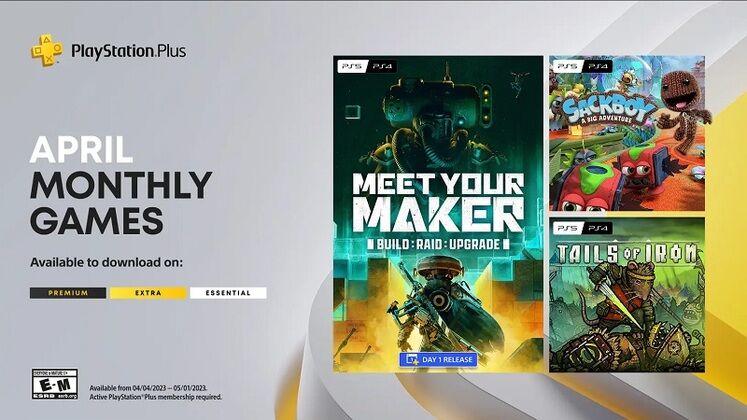 PlayStation Plus Monthly Free Games of April 2023 - Meet Your Maker Joins on Day One