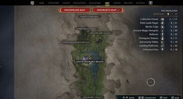 Hogwarts Legacy Map Size and Locations